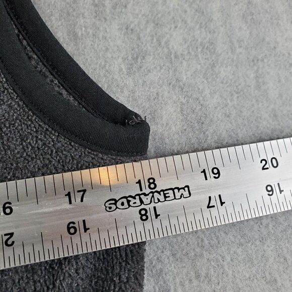 Vtg Old Navy Outlet Vest Womens Medium Gray Fleece Mock Sleeveless Full Zip - Picture 3 of 6